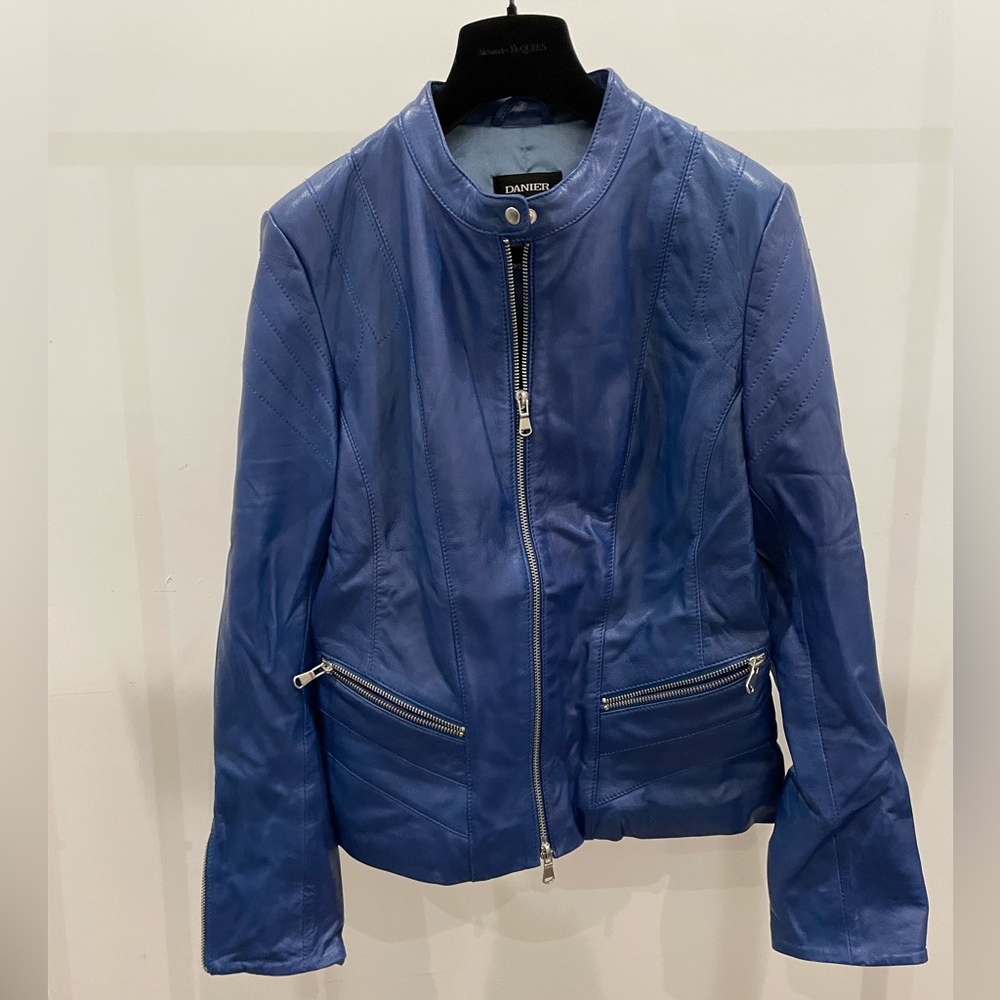 Blue Leather Jacket